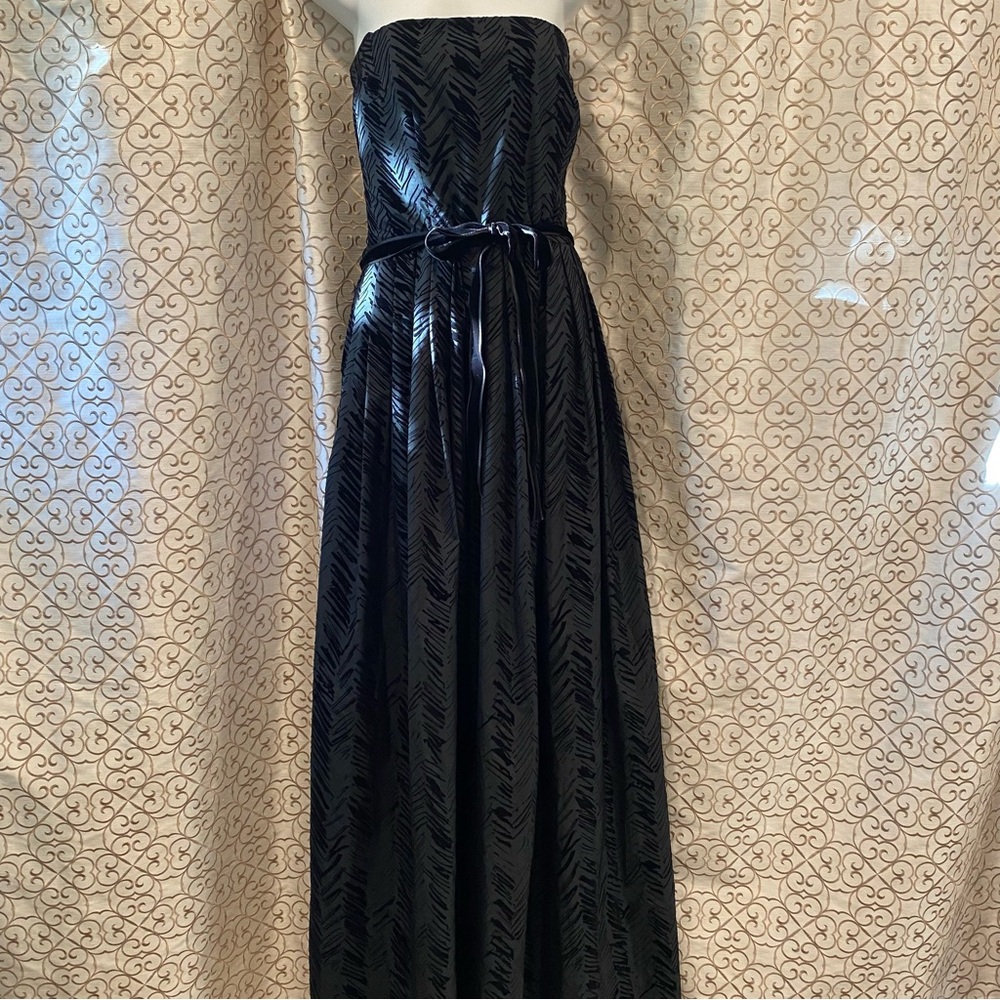 David Meister 🎁 NWT black strapless STUNNING gown 12